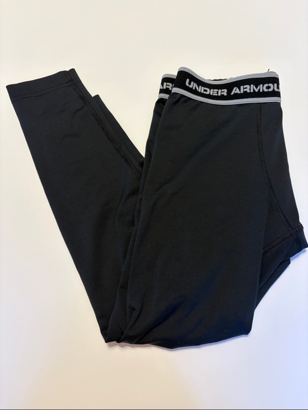 Under Armour Kids Black Leggings with Logo Waistband